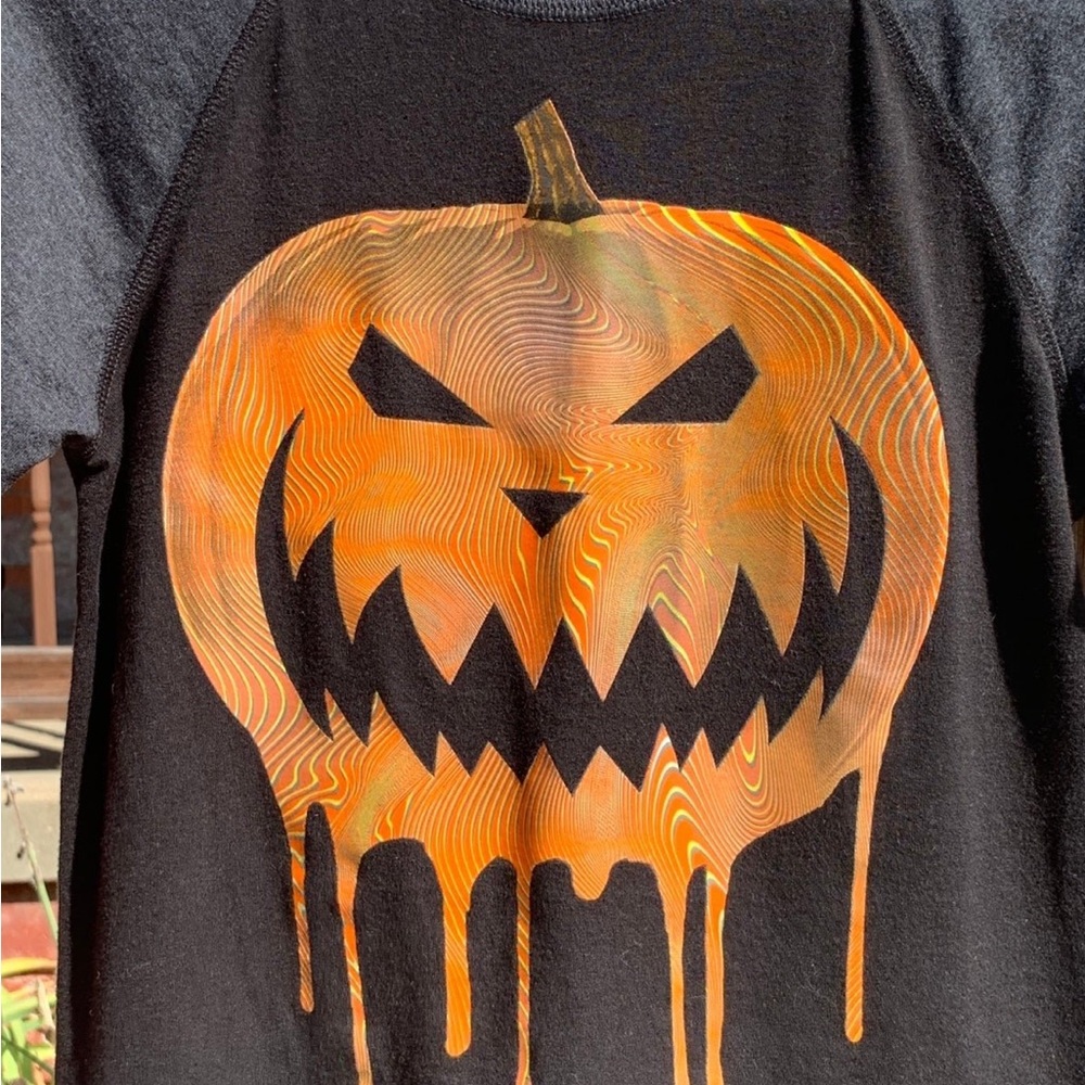 10/12 youth kids gory Halloween pumpkin top tshirt